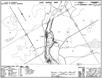 Lake Arbutus contour depth map section 1