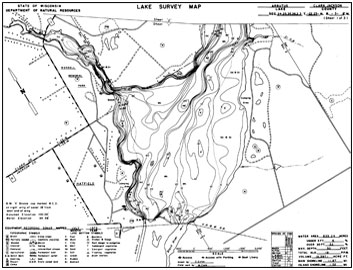 Lake Arbutus contour depth map section 2